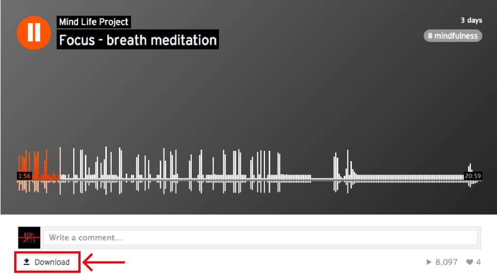 meditation downloads on Soundcloud