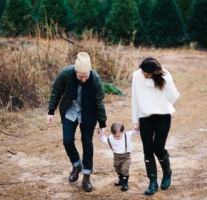 Mindfulness: a family walking together